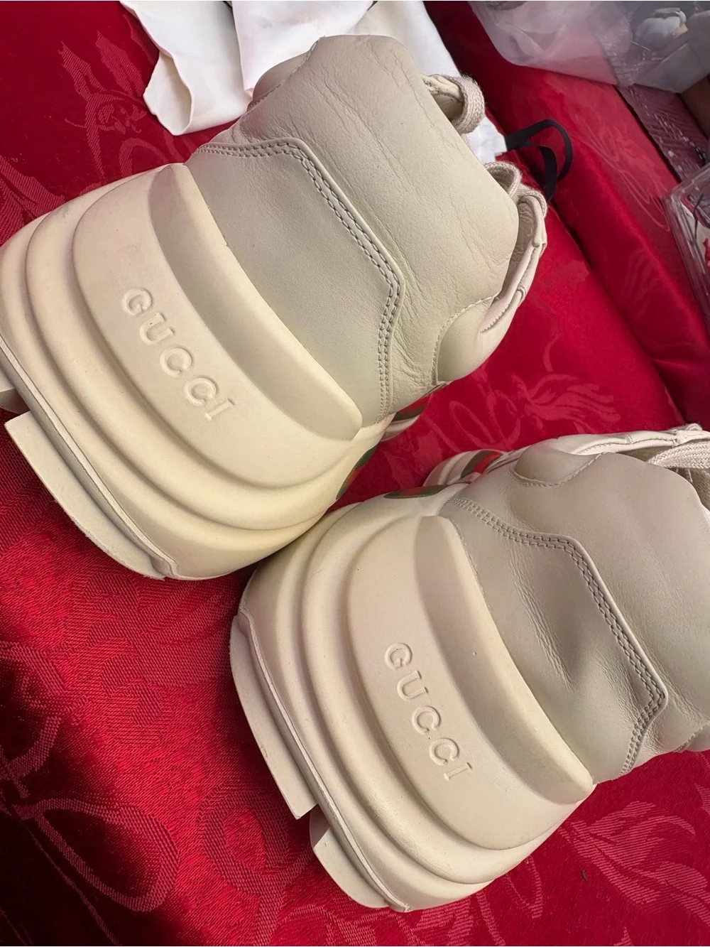 Gucci cream leather